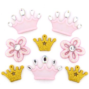 Boton decorativo 7682 princess crowns-BD0222