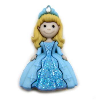 Boton princesa  azul 1 pieza-BG0079