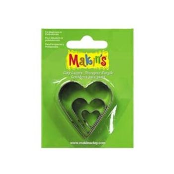 Makins juego de cortadores corazon 3 pzas-MK0013