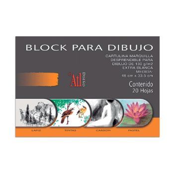 Block para dibujo 48 x 33.5cm 20 hojas mediano-PI6051