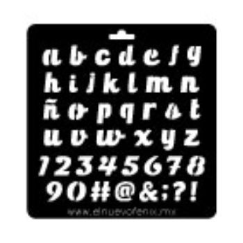 Estencil  abecedario bulleto minusculas polypap 40x9.5 cm-ST0436