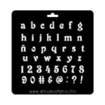 Estencil  abecedario victorian minusculas polypap 40x9.5 cm-ST0438