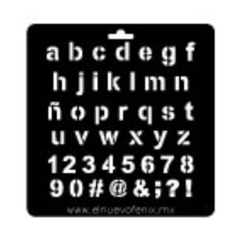Estencil  abecedario arial minusculas polypap 40x9.5 cm-ST0439