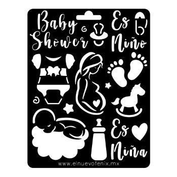 Estencil baby shower-ST3048