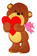 Molde no.448 oso de fieltro abrazando corazon               -MO0447