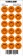 Planilla 7 cara feliz naranja 18 pzzas 25 x 25 mm nacional-PL0315