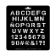Estencil  abecedario arial mayusculas polypap 40x9.5 cm-ST0434