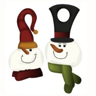 muñeco de nieve en plastilina