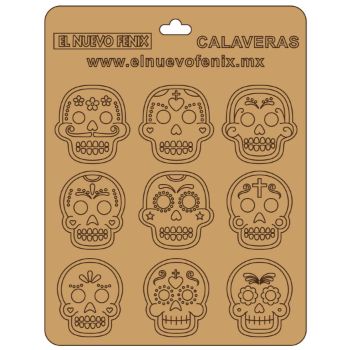 Aplicacion calaveras  cartulina bateria-AC0002