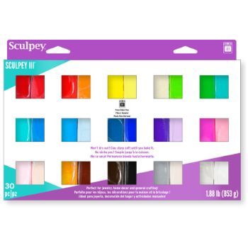 Sculpey iii s3 30-1  30 piezas  varios colores 853 grs.-AP0307