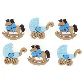 Boton decorativo 5823  horse and buggy boy-BD0236