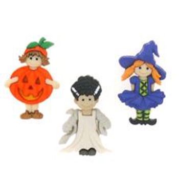 Boton decorativo ghoulies and ghosties girl-BD0239