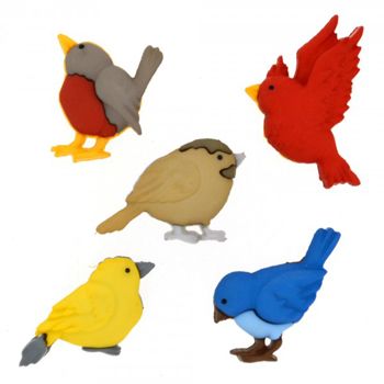 Boton decorativo 6956  feathered friends-BD0276