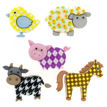 Boton decorativo 7693 funky farm-BD0324