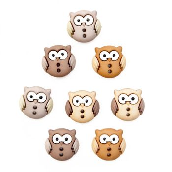 Boton decorativo 6930 sew cute owls-BD0343