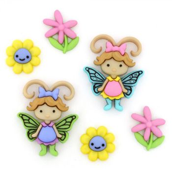 Boton decorativo 8294 bichos con alas 4 botones-BD0352