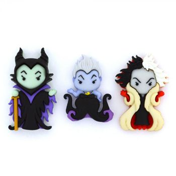 Boton decorativo 9511 ursula cruella de vil maleficen disney-BD0437