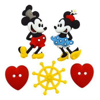 Boton decorativo 10402 steamboat willie disney-BD0439