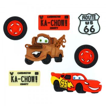 Boton decorativo cars carros 7 botones-BD0454