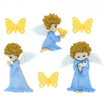 Boton decorativo 8979 cherished angels angeles orando-BD0461