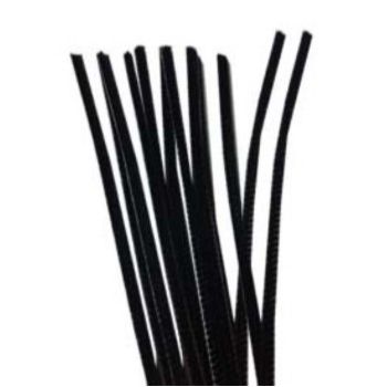 Chenille negro  100 pzas.-CH0001