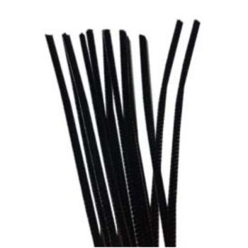 Chenille negro  100 pzas.-CH0001