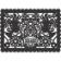Mantel craneo flores negro-FTW009