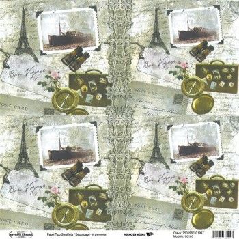 00100 papel tipo servilleta/decoupage 68 g-HP0100