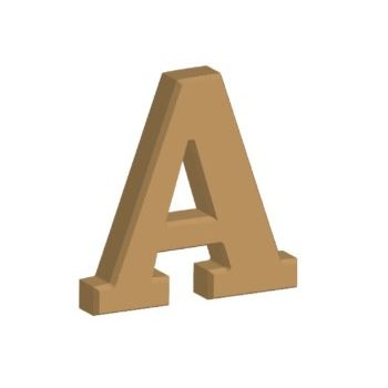 Letra a 12cm x 12mm tipografia chaparral-MD0232