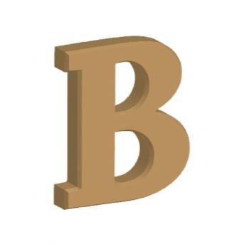 Letra b 12cm x 12mm tipografia chaparral-MD0233