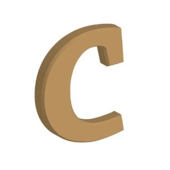 Letra c 12cm x 12mm tipografia chaparral-MD0234