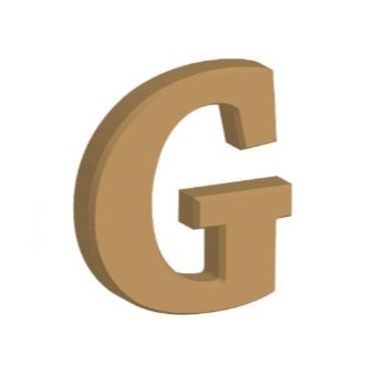 Letra g 12cm x 12mm tipografia chaparral-MD0238