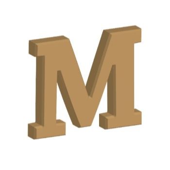 Letra m tipografia chaparral-MD0244