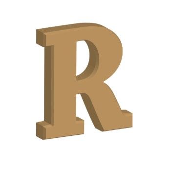 Letra r 12cm x 12mm tipografia chaparral-MD0250