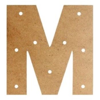 Letra m box con base para luces-MD0516