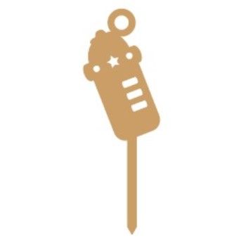 Cake topper mamila 4.2 x 12.3 cm-MD0593