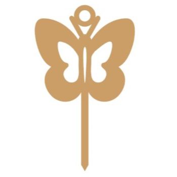 Cake topper mariposa 7 x 11.6 cm-MD0597