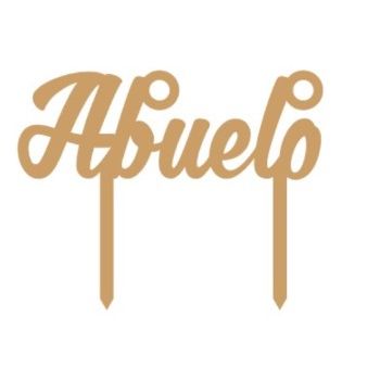 Cake topper abuelo  11.7 x 9.2 cm-MD0606