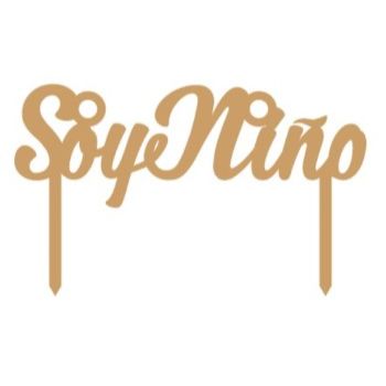 Cake topper soy niã‘o  15 x 9 c-MD0609