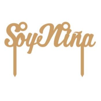 Cake topper soy niã‘a  15 x 9 c-MD0610