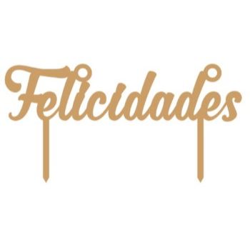 Cake topper "felicidades"-MD0611