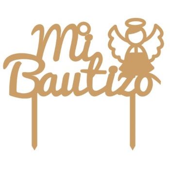 Cake topper "mi bautizo"-MD0614