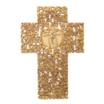 Cruz padre nuestro con figura cristo 28 x 19 cm-ML0775