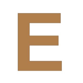 Letra e 21cm x 3mm tipografia arial-ML1162