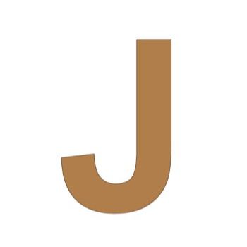 Letra j 21cm x 3mm tipografia arial-ML1167