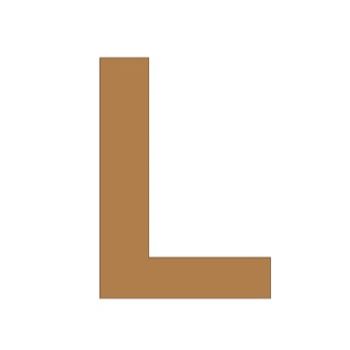 Letra l 21cm x 3mm tipografia arial-ML1169