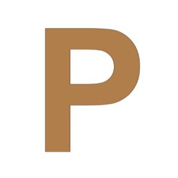 Letra p 21cm x 3mm tipografia arial-ML1174