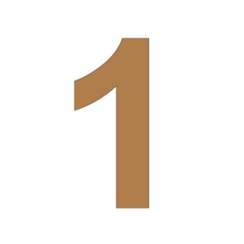 Numero 1 21cm x 3mm tipografia arial-ML1189