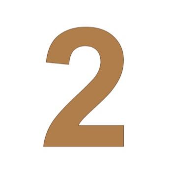 Numero 2 21cm x 3mm tipografia arial-ML1190