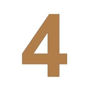 Numero 4 21cm x 3mm tipografia arial-ML1192
